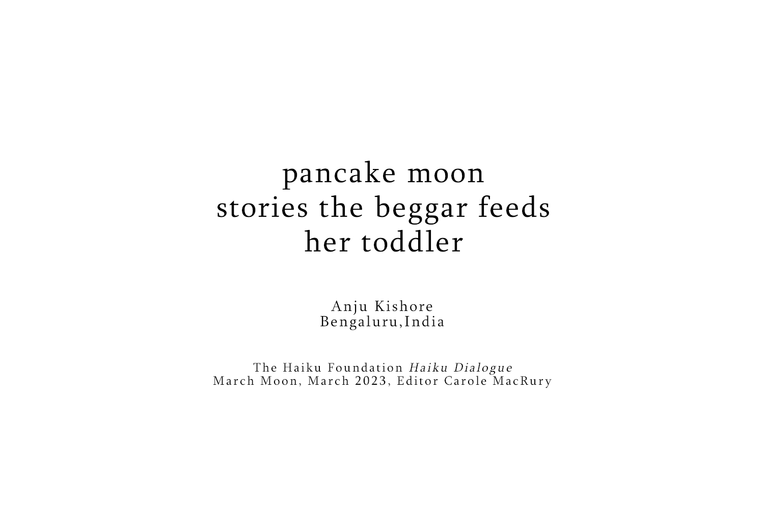 Anju Kishore - pancake moon